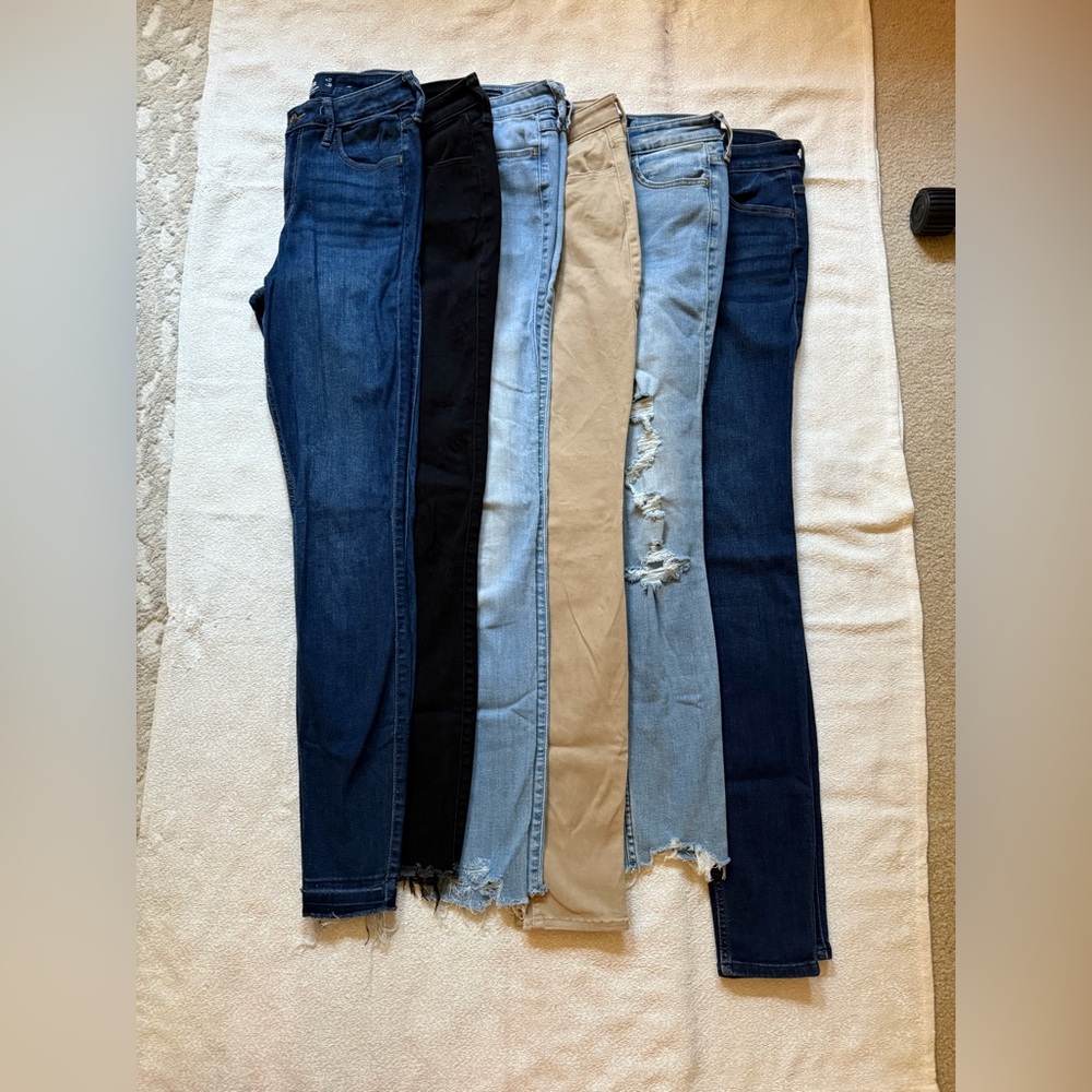 Hollister Co Lot of Jeans 5L 27 Skinny 6 Pairs